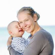 Foto von Claudia Kollofrath mit Baby